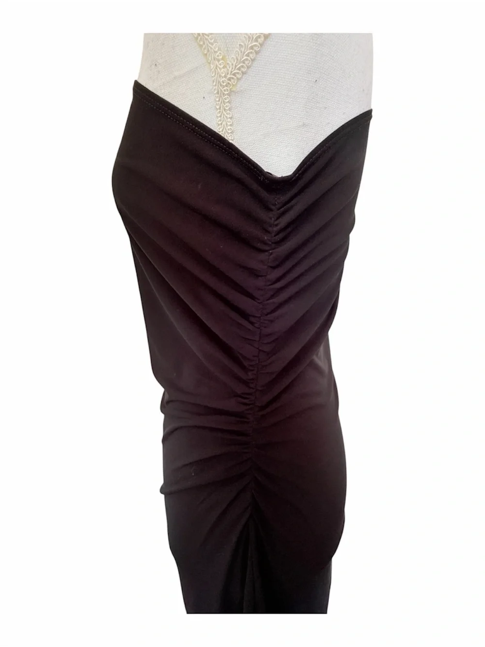 Laundry By Shelli Segal One-Shoulder Black Midi Dress Size 10 - Picture 5 of 10